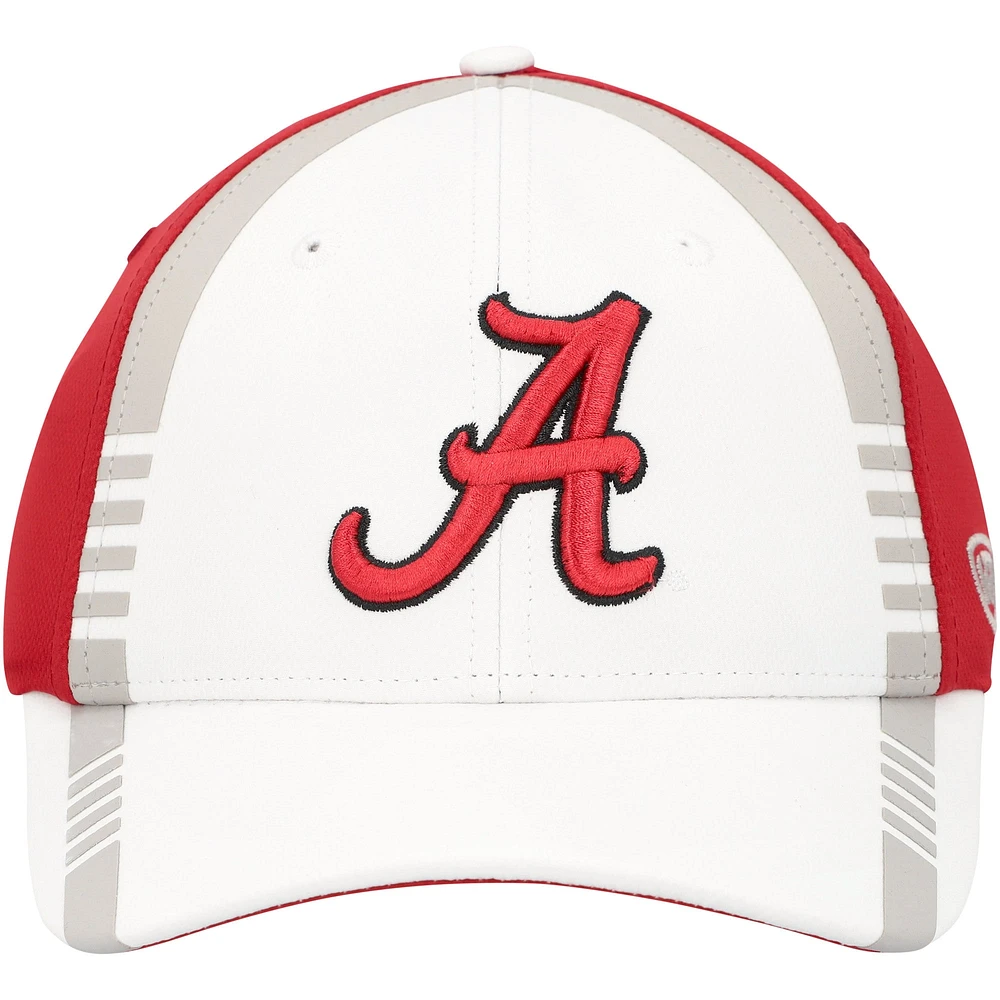 Men's Top of the World White/Crimson Alabama Crimson Tide Iconic Flex Hat