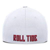 Men's Top of the World  White Alabama Crimson Tide Reflex Logo Flex Hat