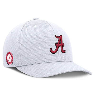 Men's Top of the World  White Alabama Crimson Tide Reflex Logo Flex Hat