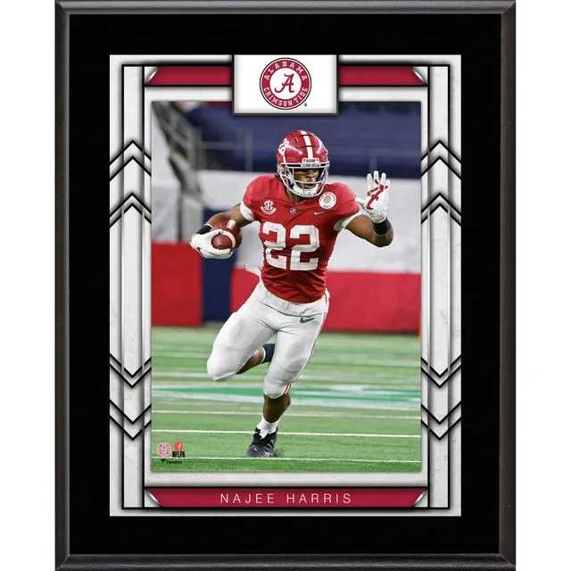 Najee Harris Alabama Crimson Tide Autographed 16 x 20 Crimson Jersey  Running Photograph