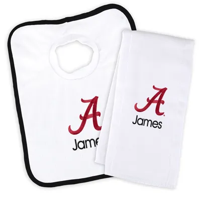 Alabama Crimson Tide Newborn & Infant Personalized Bib & Burp Cloth Set