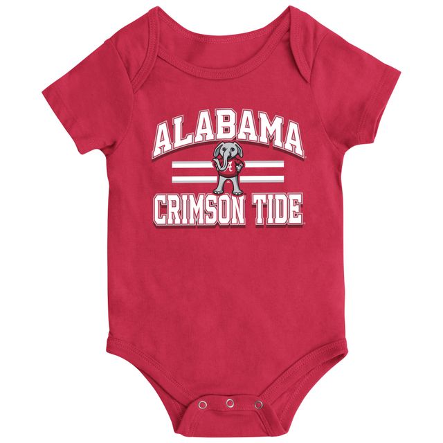 Body pour nouveau-né et nourrisson Colosseum Crimson Alabama Tide Core Stripe