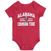 Newborn & Infant Colosseum Crimson Alabama Tide Core Stripe Bodysuit