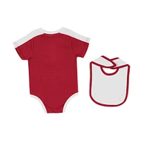 Ensemble body et bavoir Colosseum Cardinal Alabama Crimson Tide Encore pour nouveau-nés nourrissons