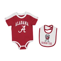 Newborn & Infant Colosseum Crimson Alabama Tide Encore Bodysuit Bib Set