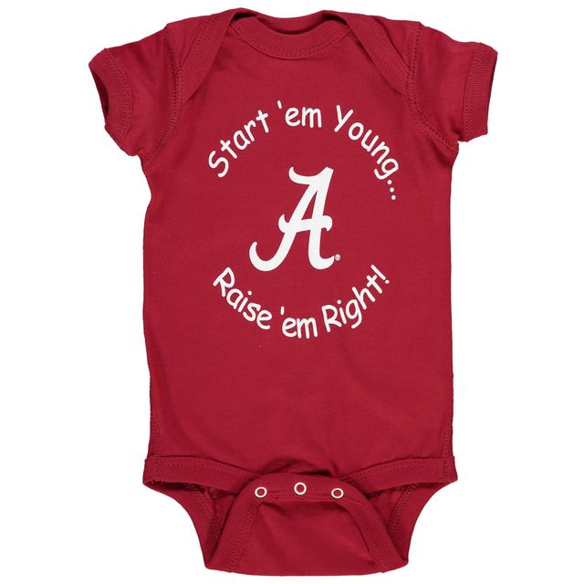 Nouveau-né et nourrisson Crimson Alabama Tide Start 'Em Young Body