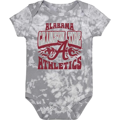 Body gris pour nouveau-né et nourrisson Alabama Crimson Tide Lil Rocker Tie-Dye