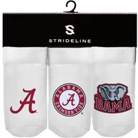 Lot de trois chaussons pour nouveau-nés et nourrissons Strideline White Alabama Crimson Tide