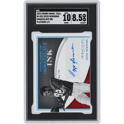 Ozzie Newsome Alabama Crimson Tide Autographed 2022 Panini Immaculate Collection Collegiate Platinum Immaculate Ink #IN-OZZ #1/1 SGC Authenticated 8.5/10 Card