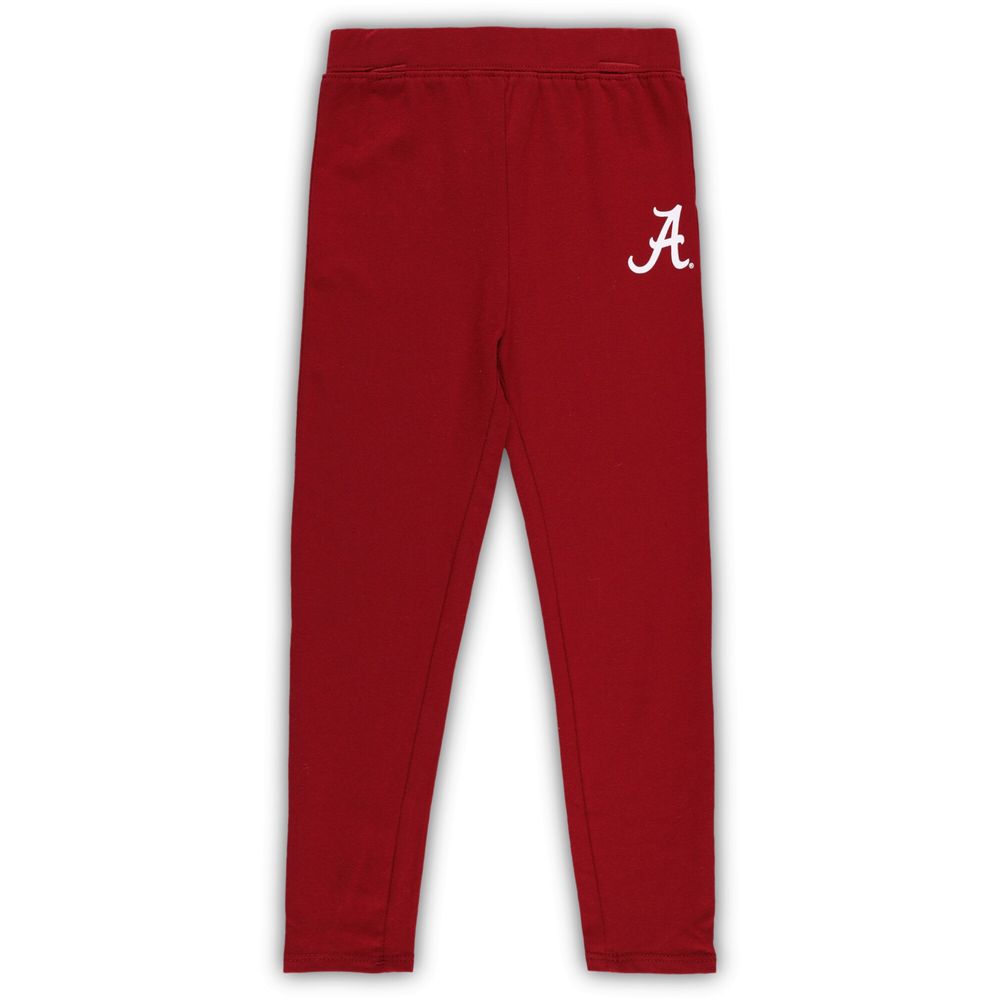 Preschool & Toddler Heathered Gray/Crimson Alabama Crimson Tide Forever Love T-Shirt Leggings Set