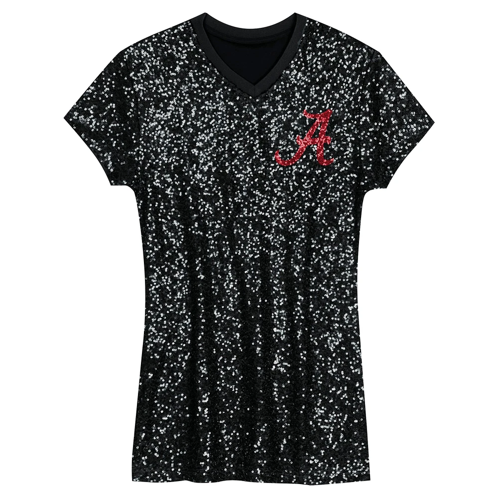 Preschool  Black Alabama Crimson Tide Sequin V-Neck Dress