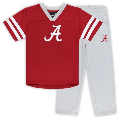 Alabama Crimson Tide Preschool Red Zone Jersey & Pants Set - Crimson/Gray