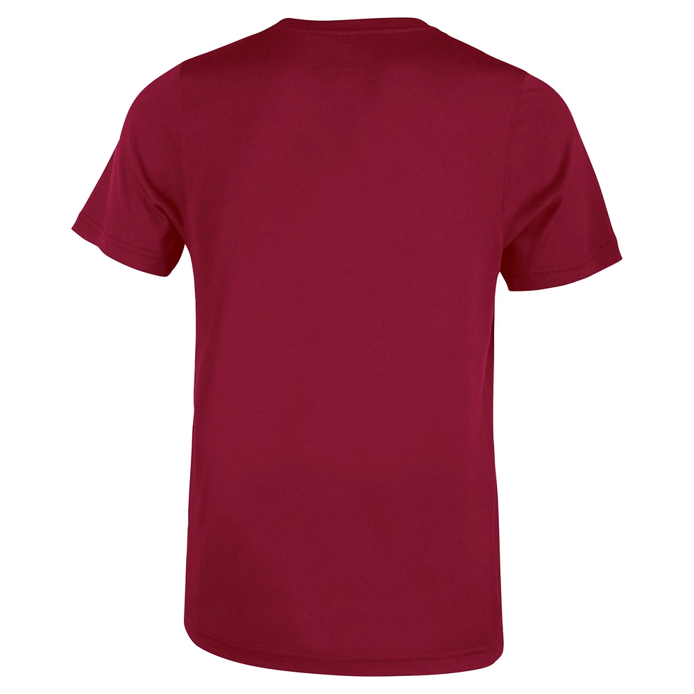 T-shirt de performance football Nike Crimson Alabama Tide Legend pour enfants d'âge préscolaire