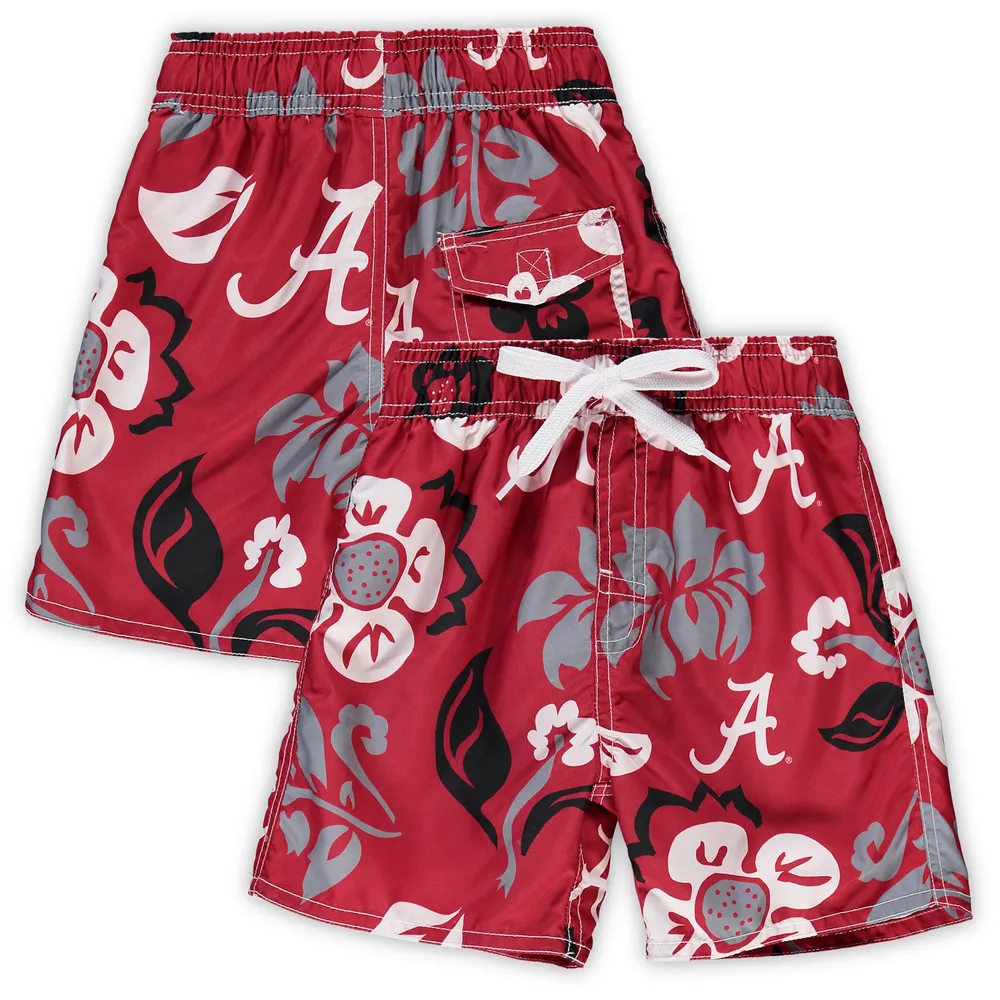 Préscolaire Wes & Willy Crimson Alabama Tide Floral Volley Short de bain