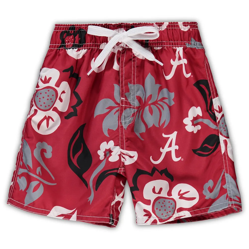 Préscolaire Wes & Willy Crimson Alabama Tide Floral Volley Short de bain