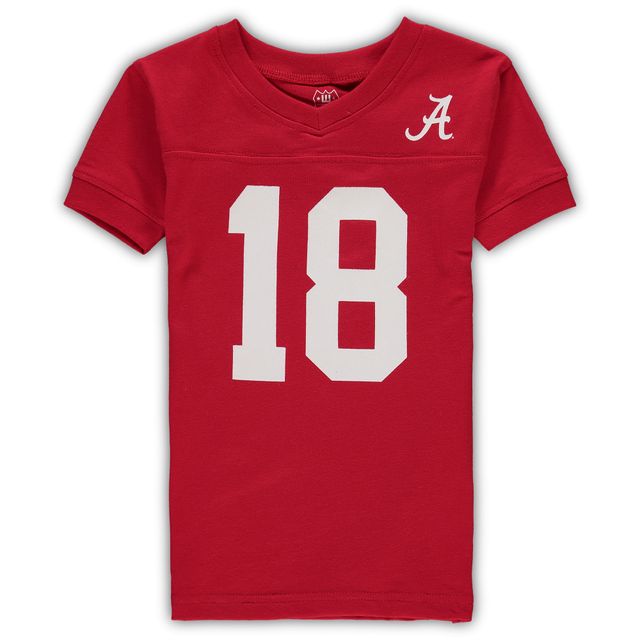 Ensemble de nuit avec t-shirt et pantalon à col en V pour enfants d'âge préscolaire Wes & Willy Crimson Alabama Tide Football