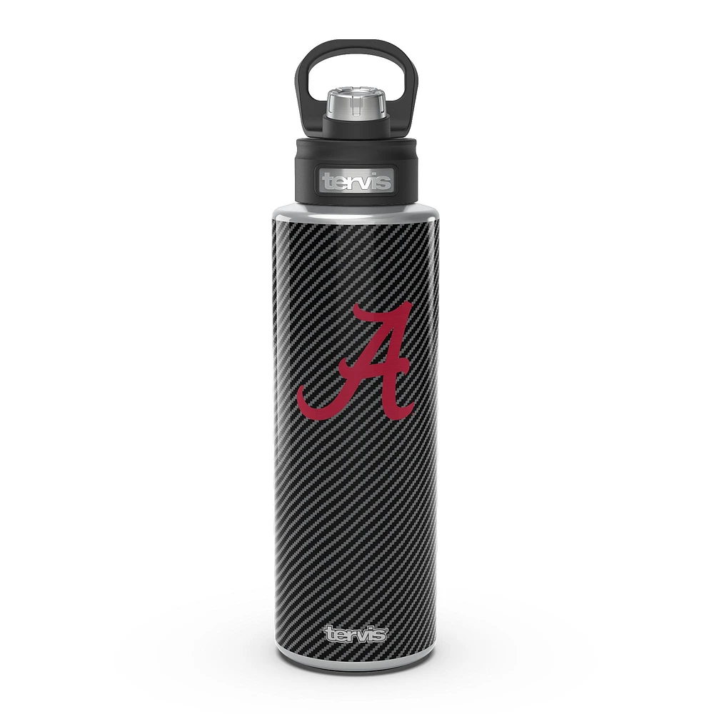 Tervis Alabama Marée pourpre 40oz. Bouteille d'eau à large goulot en fibre de carbone