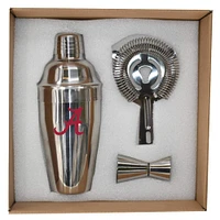 The Memory Company Alabama Crimson Tide Stainless Steel Shaker, Strainer & Jigger Set