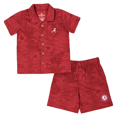 Toddler Colosseum  Crimson Alabama Tide Fern Champ Shirt and Shorts Set