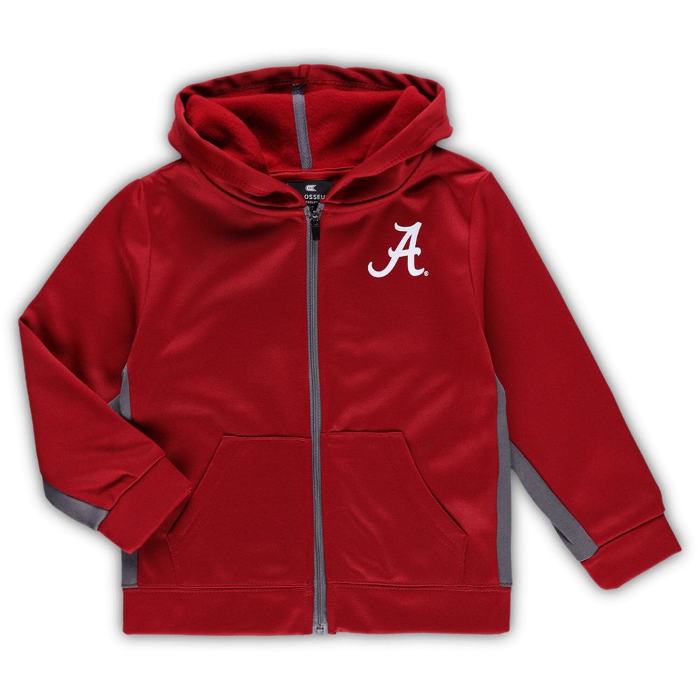 Toddler Colosseum Crimson/Gray Alabama Crimson Tide Shark Full-Zip Hoodie Jacket & Pants Set