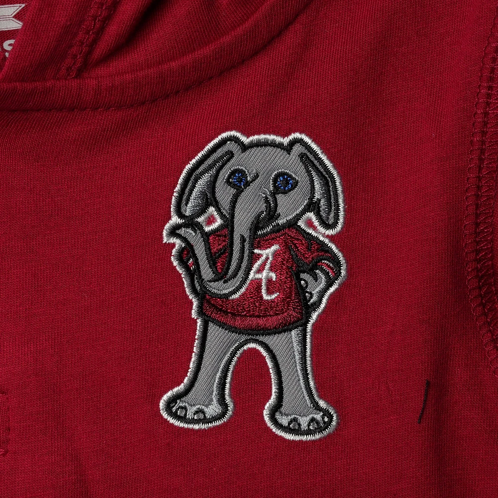 Ensemble sweat à capuche et pantalon de survêtement Colosseum Crimson/Heathered Grey Alabama Crimson Tide Poppies pour tout-petit