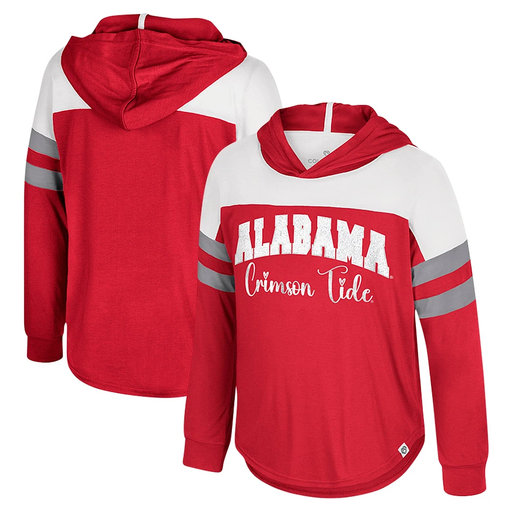 T-shirt à manches longues et capuche pour tout-petit Colosseum Crimson Alabama Tide Reflection