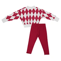 Ensemble pull et leggings Dealio pour tout-petits Colosseum White Alabama Crimson Tide