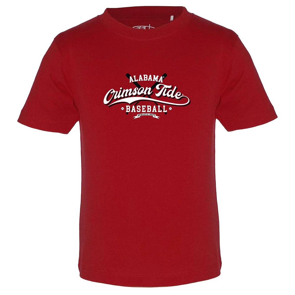 T-shirt de baseball pour tout-petit Garb Crimson Alabama Tide Toni