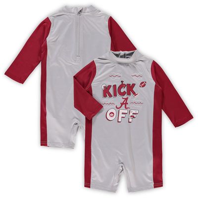 Toddler Gray/Crimson Alabama Crimson Tide Wave Runner Wetsuit