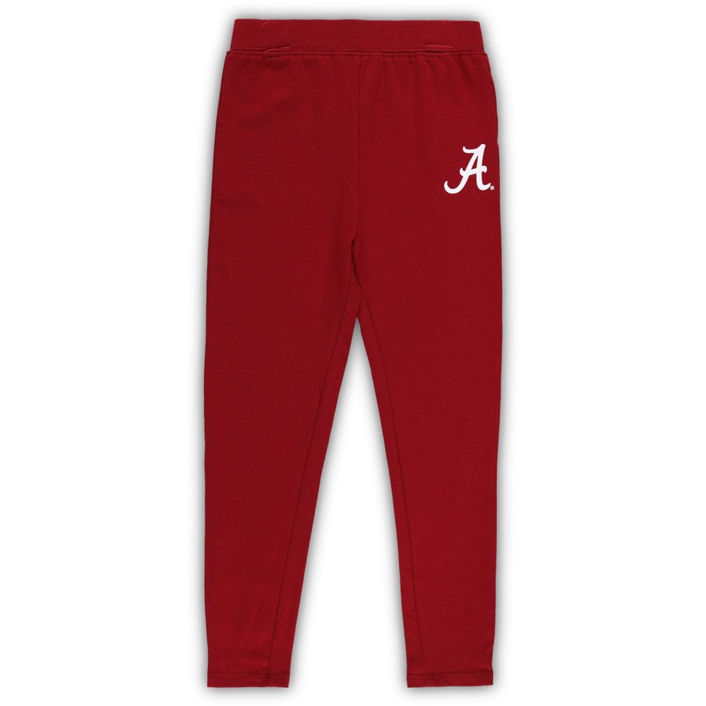 Toddler Heather Gray/Crimson Alabama Crimson Tide Forever Love Team T-Shirt & Leggings Set