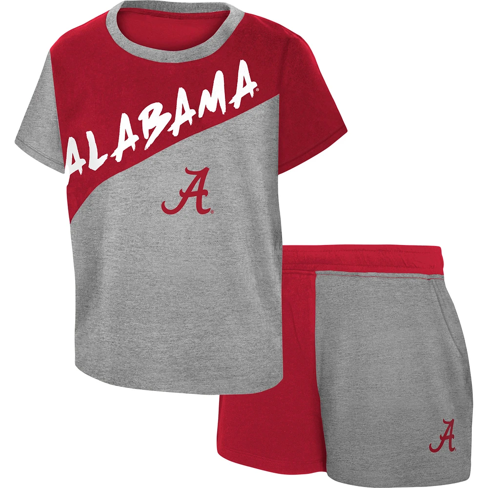 Ensemble t-shirt et short Super Star Alabama Crimson Tide gris chiné pour tout-petit