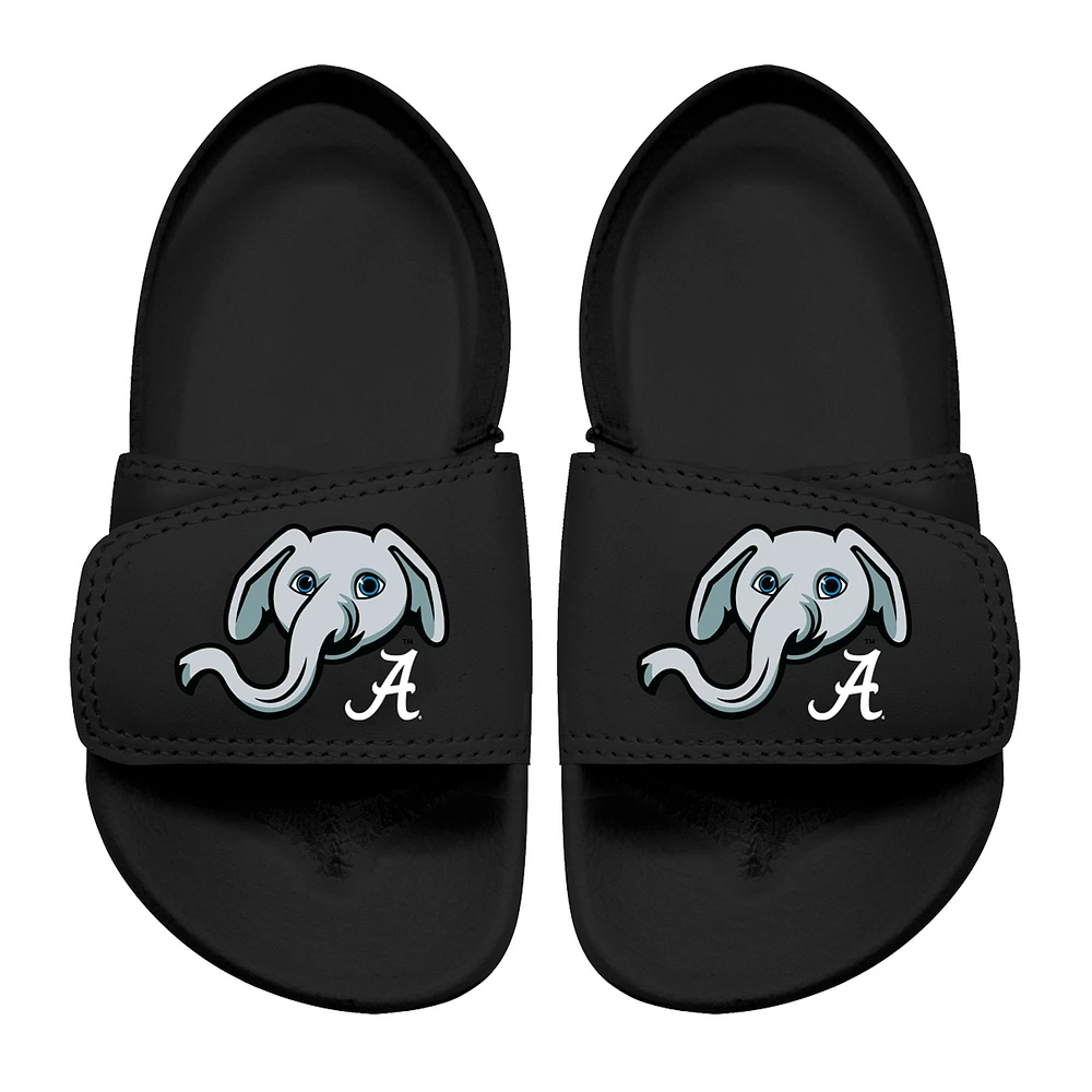 Sandales à glissière ISlide Alabama Crimson Tide mascotte pour tout-petits noires