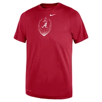 T-shirt de performance football Nike Crimson Alabama Tide Legend pour tout-petit