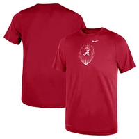 T-shirt de performance football Nike Crimson Alabama Tide Legend pour tout-petit