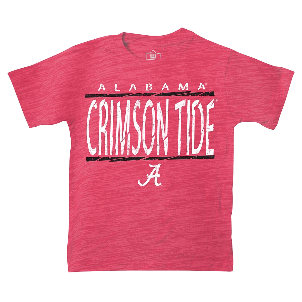 Ensemble t-shirt et short pour tout-petits Wes & Willy Crimson Alabama Tide/Charcoal