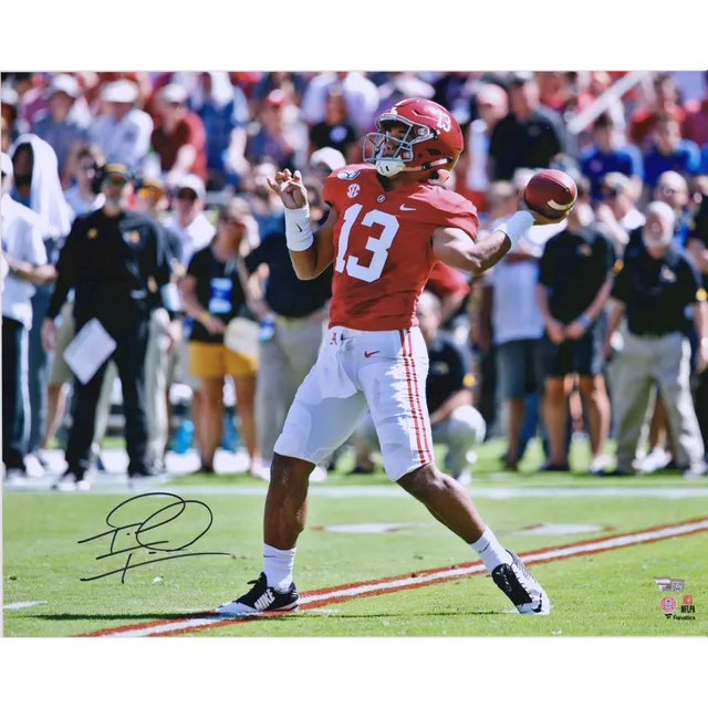 Alabama Crimson Tide Tua Tagovailoa Autographed Framed Red Jersey