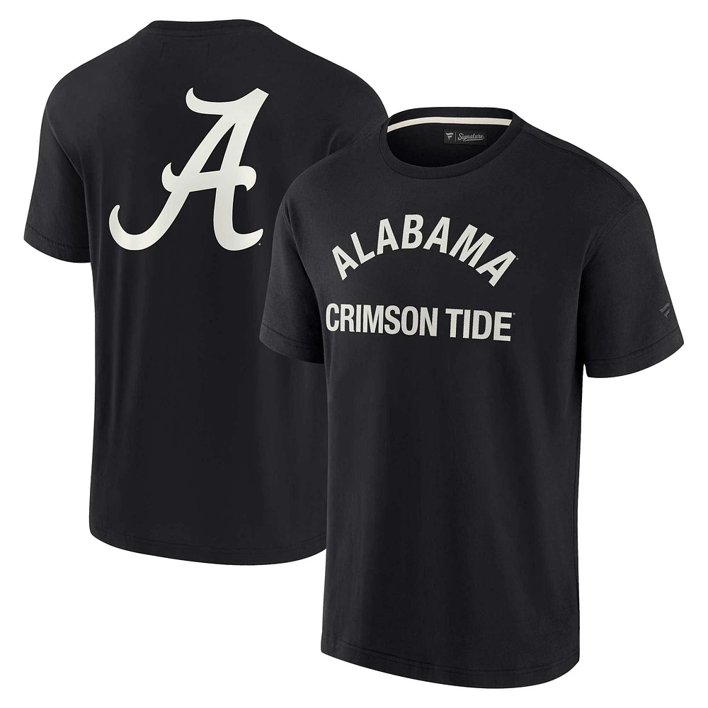 T-shirt unisexe Fanatics noir Alabama Crimson Tide Elements super doux à manches courtes