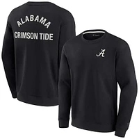 Unisex Fanatics Black Alabama Crimson Tide Super Soft Pullover Crew Sweatshirt