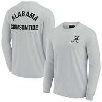 T-shirt unisexe Fanatics gris Alabama Crimson Tide Elements super doux à manches longues