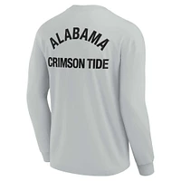 T-shirt unisexe Fanatics gris Alabama Crimson Tide Elements super doux à manches longues