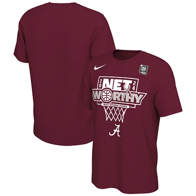 T-shirt unisexe Nike Crimson Alabama Tide 2024 NCAA Tournoi de basket-ball masculin March Madness Final Four Locker Room