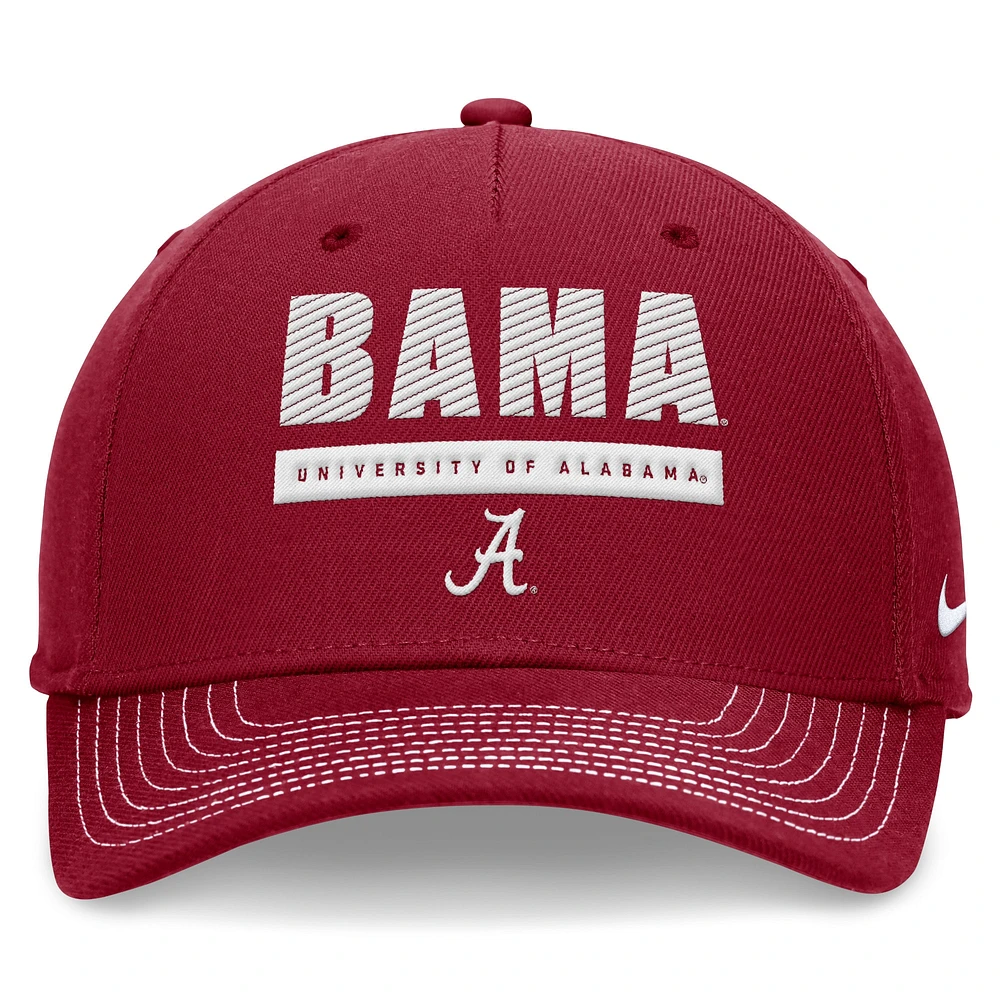 Unisex Nike Crimson Alabama Crimson Tide 2024 Sideline Rise Adjustable Hat