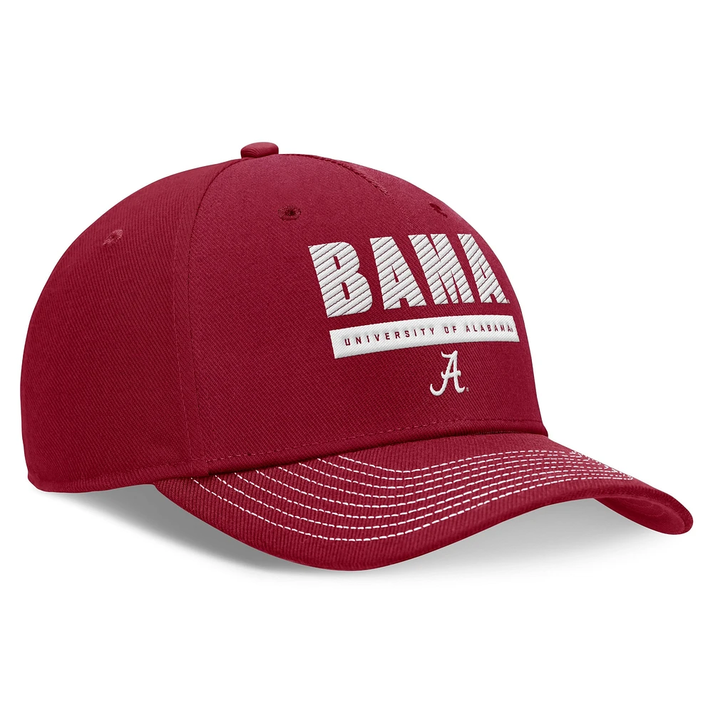 Unisex Nike Crimson Alabama Crimson Tide 2024 Sideline Rise Adjustable Hat