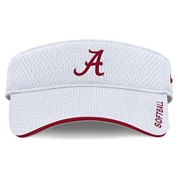 Unisex Nike White Alabama Crimson Tide 2025 Dugout Softball Ace Performance Adjustable Visor