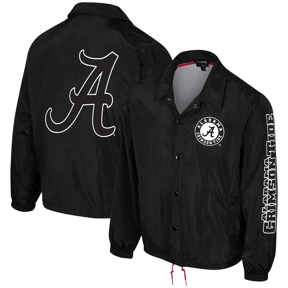 Veste à bouton-pression unisexe The Wild Collective Alabama Crimson Tide Coaches noire