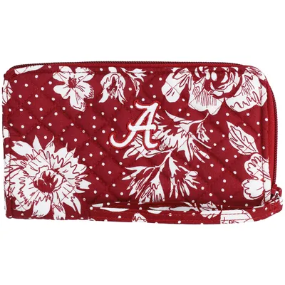 Alabama Crimson Tide Vera Bradley Rain Garden Front-Zip Wristlet