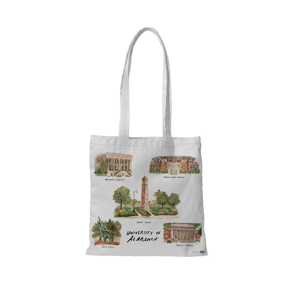 Sac fourre-tout blanc Alabama Crimson Tide de Laura Wilcox Designs