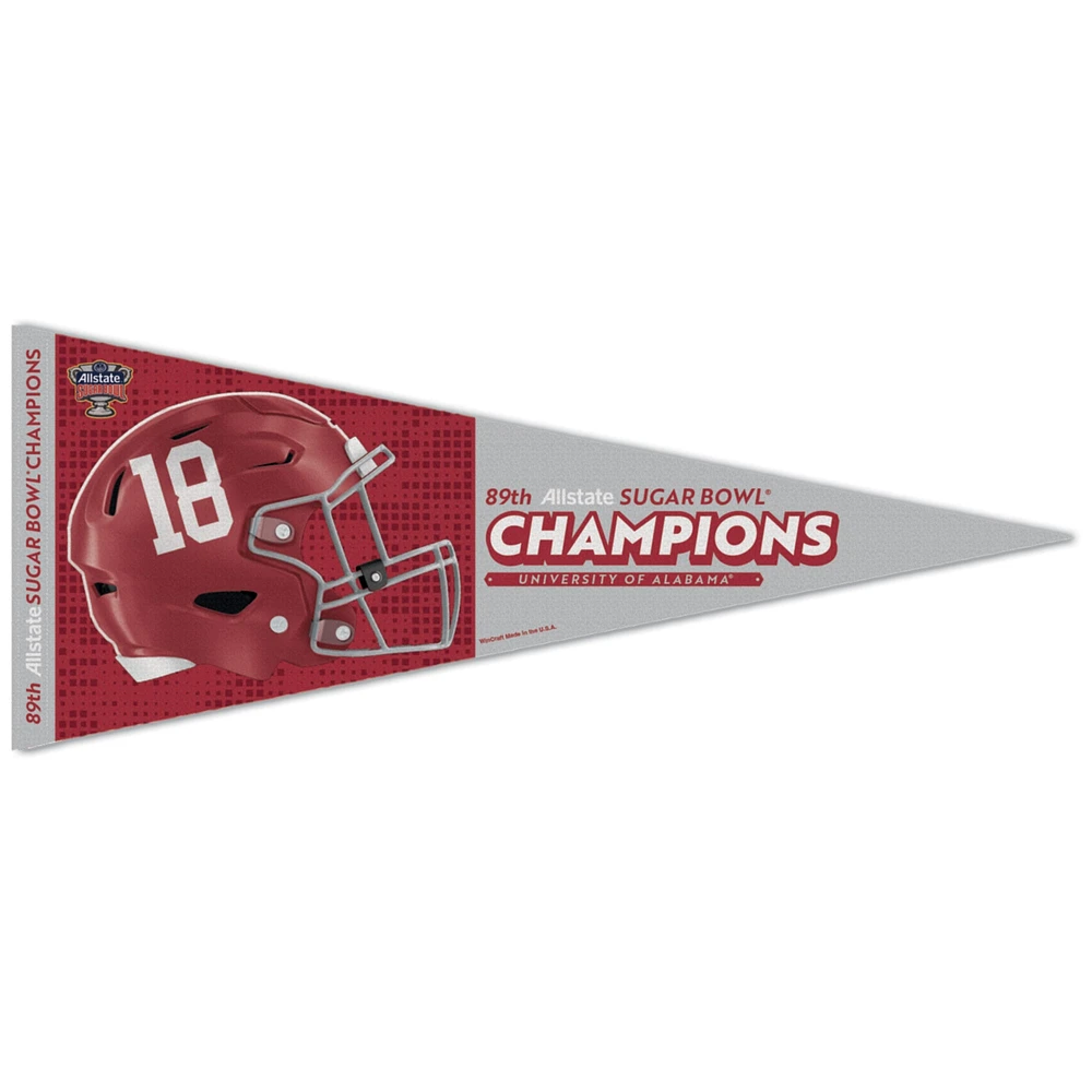 WinCraft Alabama Crimson Tide 2022 Sugar Bowl Champions 12'' x 30'' Premium Pennant