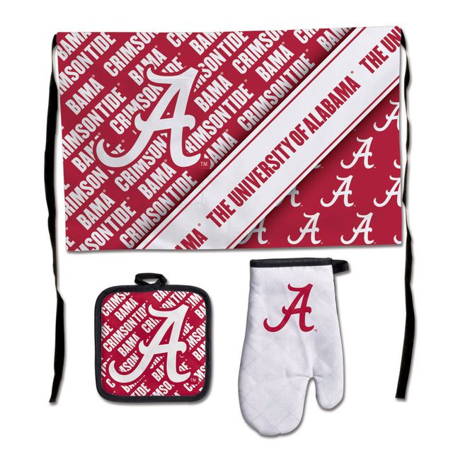 Ensemble de 3 barbecues WinCraft Alabama Crimson Tide