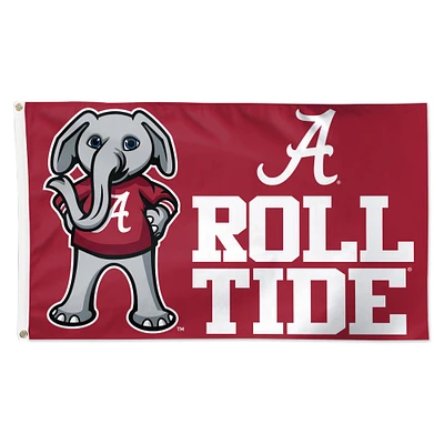 WinCraft Alabama Crimson Tide 3' x 5' Drapeau mascotte de luxe simple face